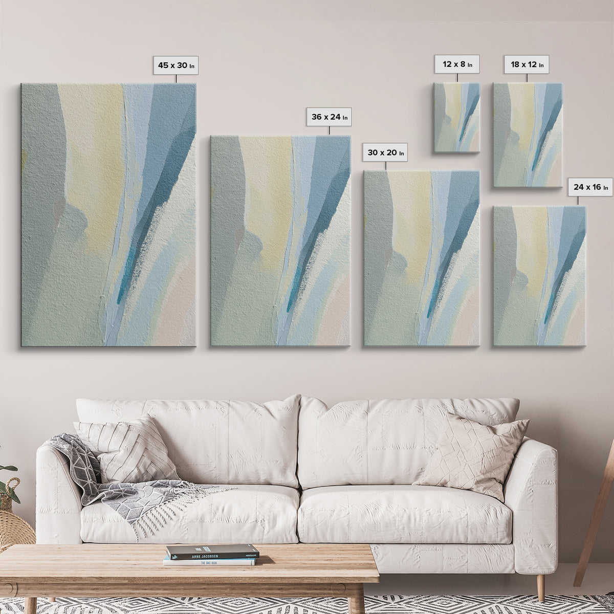Minimal Smile Curve Abstract Framed Canvas Print, Dental Office Art, Neutral Decor, Office Decor, Abstract Art, Calm, DOA-2x3-13