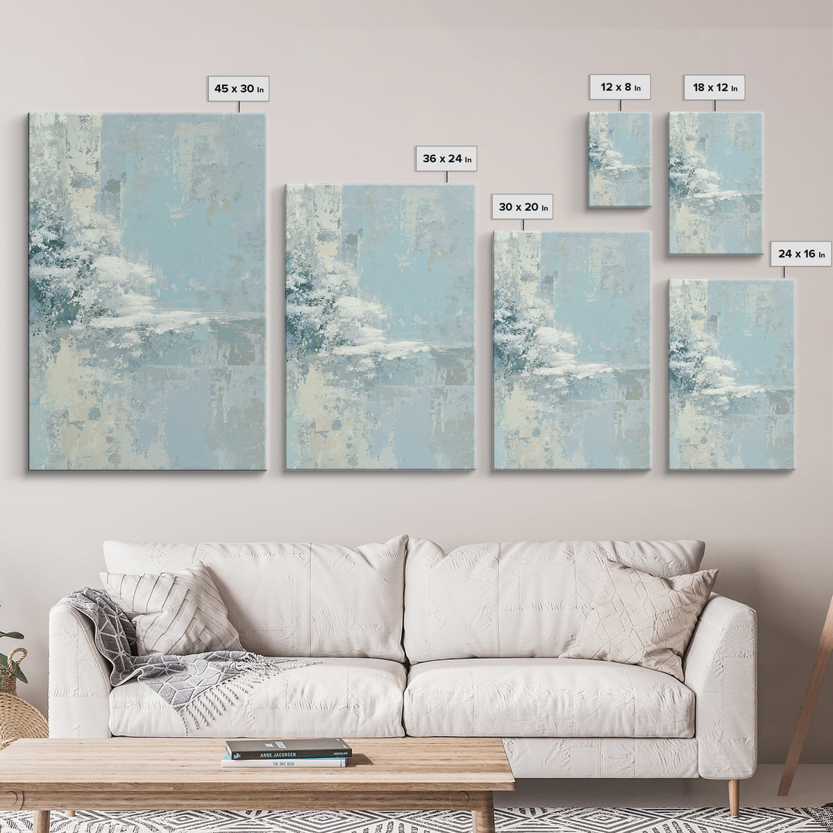 Clean Geometric Art Canvas Print, Dental Office Art, Digital Print, Office Decor, Fine Art, Calm, Medical Office Decor, DOA-2x3-16