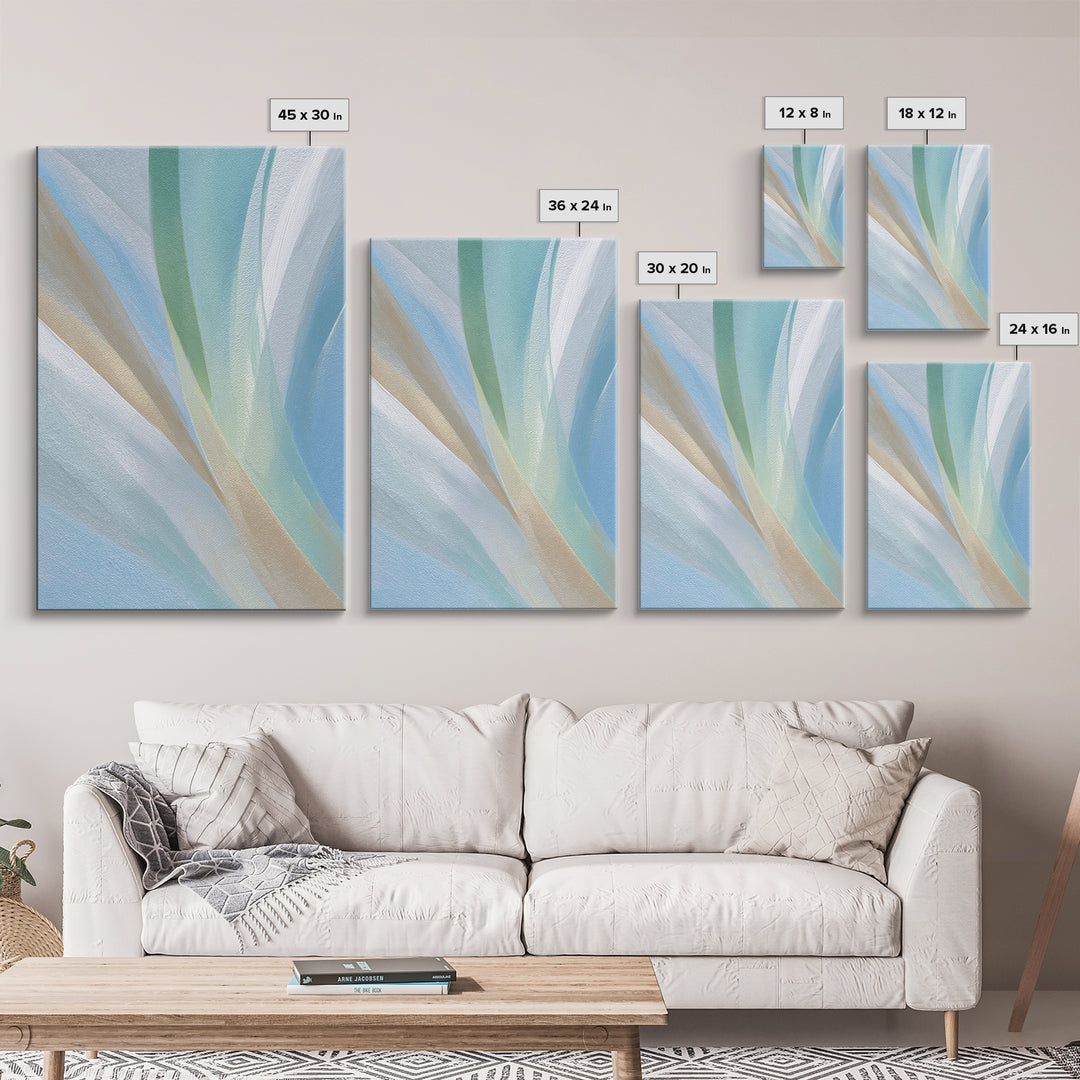 Simple Rainbow Pastel Shapes for Children Canvas Print, Dental Office Art, Gallery Decor, Office Decor, Abstract Art, Calm, DOA-2x3-29