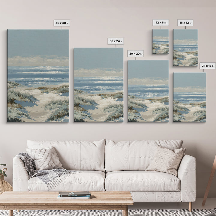 Quiet Coastal Dunes Framed Canvas Print, Dental Office Art, Dentist Art, Office Decor, Fine Art, Calm, Luxury Decor, Art Print, DOA-2x3-30