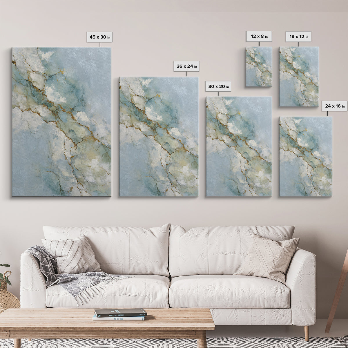 Clean Marble Texture Canvas Print, Dental Office Art, Room Decor Aesthetic, Office Decor, Fine Art, Calm, Printable Digital, DOA-2x3-32