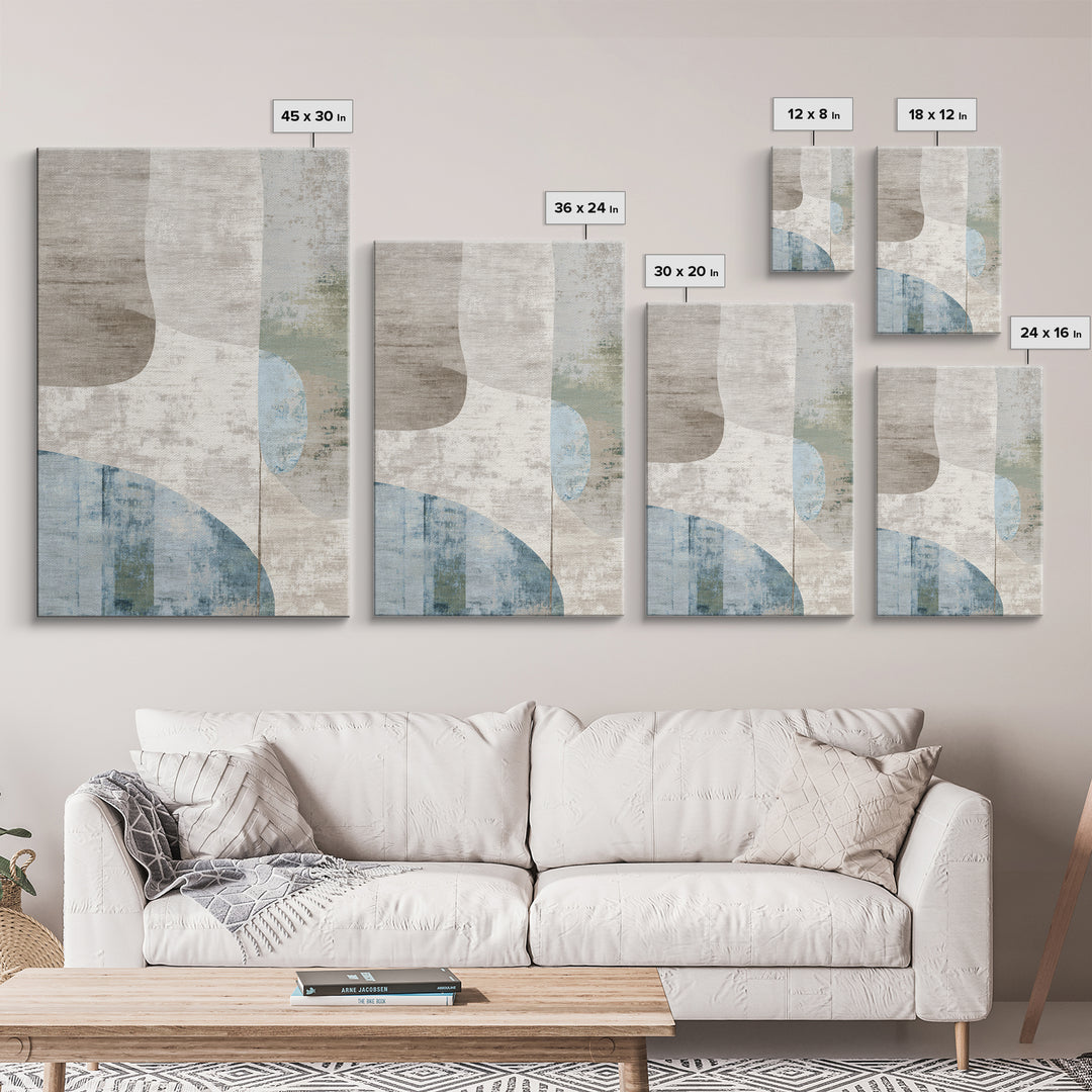 Minimal Smile Curve Abstract Framed Canvas Print, Dental Office Art, Neutral Decor, Office Decor, Abstract Art, Calm, DOA-2x3-37