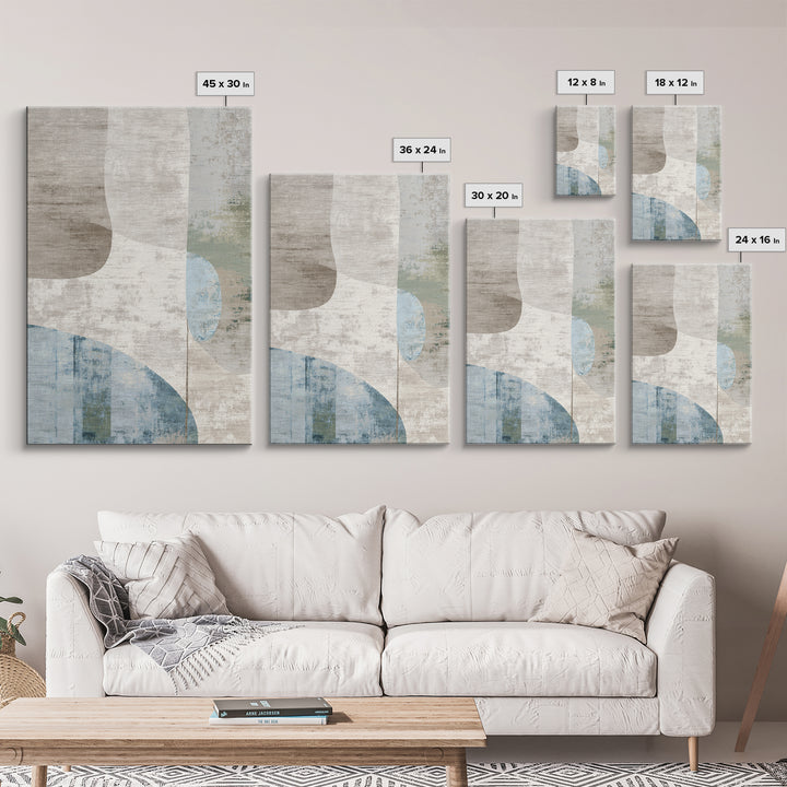 Minimal Smile Curve Abstract Framed Canvas Print, Dental Office Art, Neutral Decor, Office Decor, Abstract Art, Calm, DOA-2x3-37