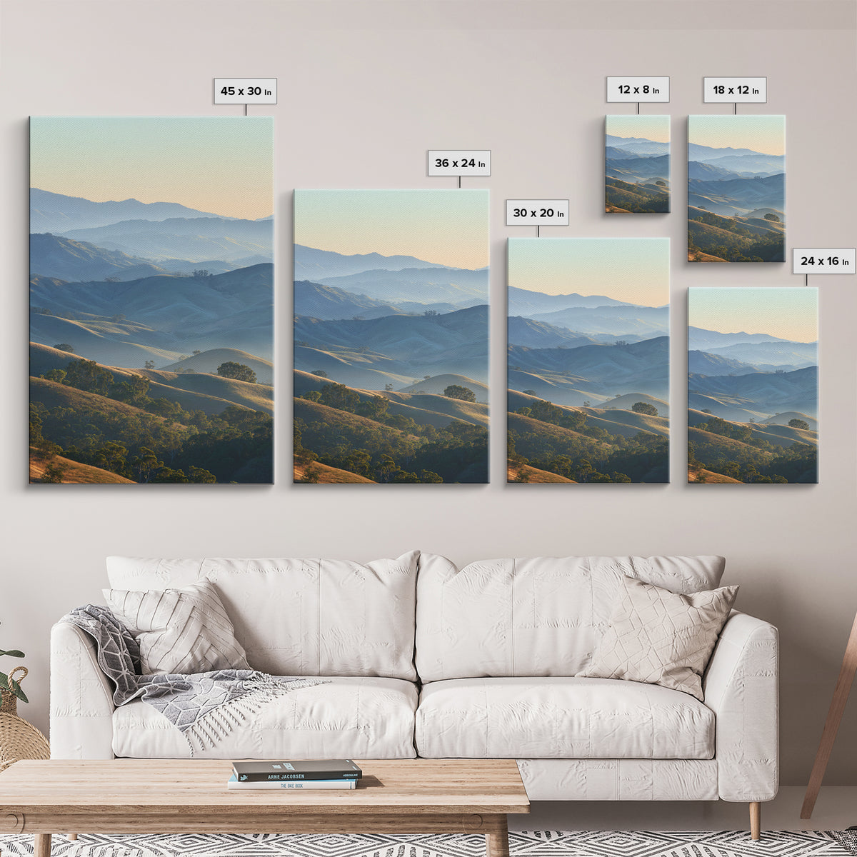 Soft Gradient Sunrise Framed Canvas Print, Dental Office Art, Dental Assistant, Office Decor, Fine Art, Calm, Gallery Decor, DOA-2x3-4
