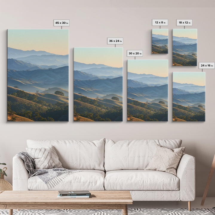 Soft Gradient Sunrise Framed Canvas Print, Dental Office Art, Dental Assistant, Office Decor, Fine Art, Calm, Gallery Decor, DOA-2x3-4