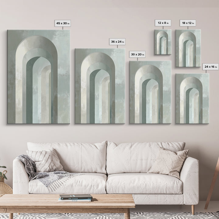 Light Scandinavian Abstract Arches Canvas Print, Dental Office Art, Statement Artwork, Office Decor, Abstract Art, Calm, DOA-2x3-49
