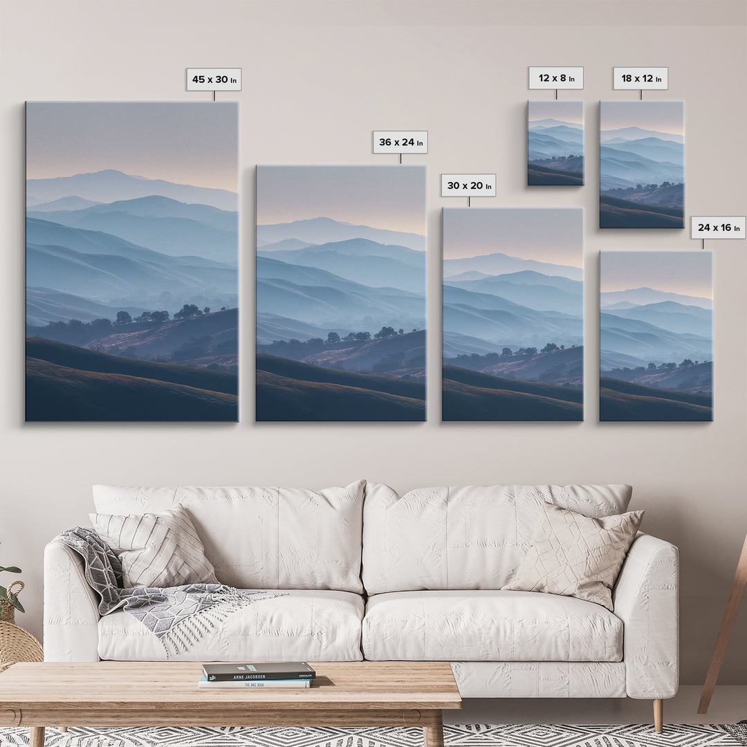 Soft Gradient Sunrise Framed Canvas Print, Dental Office Art, Dental Assistant, Office Decor, Fine Art, Calm, Gallery Decor, DOA-2x3-52