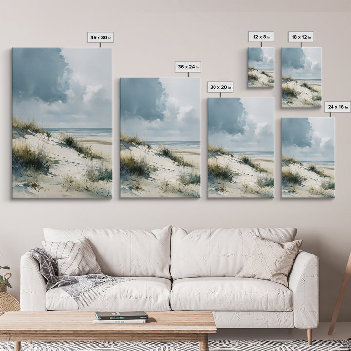 Quiet Coastal Dunes Framed Canvas Print, Dental Office Art, Dentist Art, Office Decor, Fine Art, Calm, Luxury Decor, Art Print, DOA-2x3-6