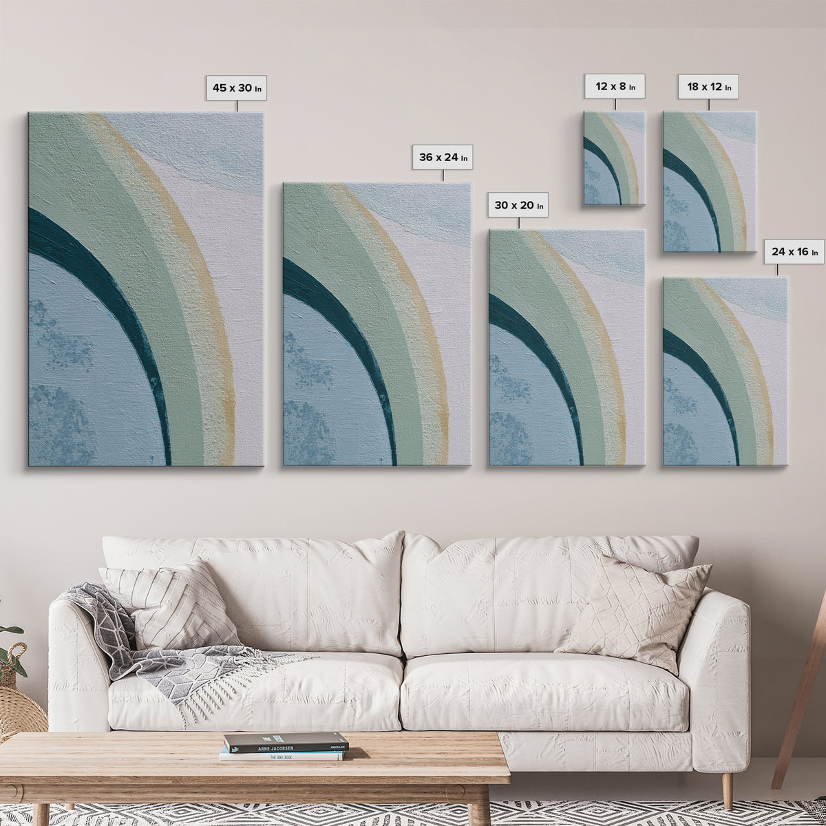 Minimal Smile Curve Abstract Canvas Print, Dental Office Art, Luxury Decor, Office Decor, Fine Art, Calm, Office Wall Art, DOA-2x3-61