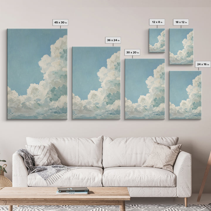 Peaceful Clouds over Open Meadow Canvas Print, Dental Office Art, Art Print, Office Decor, Oil Painting, Calm, Unique Wall Art, DOA-2x3-65