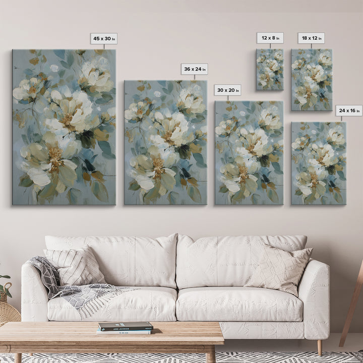 Sterile Modern Floral Painting Canvas Print, Dental Office Art, Office Decor, Fine Art, Calm, Art Print, Room Decor, DOA-2x3-67