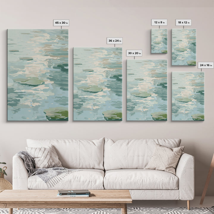 Sunlit Lake with Calming Reflections Canvas Print, Dental Office Art, Dental Office, Office Decor, Oil Painting, Calm, DOA-2x3-71