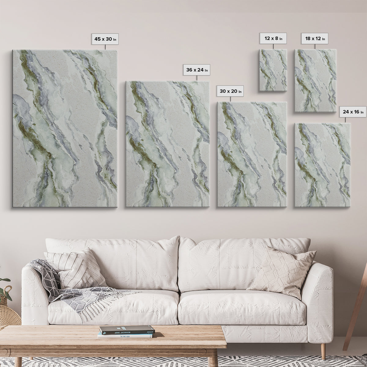 Clean Marble Texture Framed Canvas Print, Dental Office Art, Office Decor, Oil Painting, Calm, Dental Hygiene, DOA-2x3-8