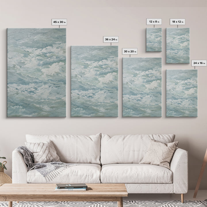Calming Abstract Ocean Waves Canvas Print, Dental Office Art, Minimalist Decor, Office Decor, Calm, Motivational Poster, DOA-2x3-81