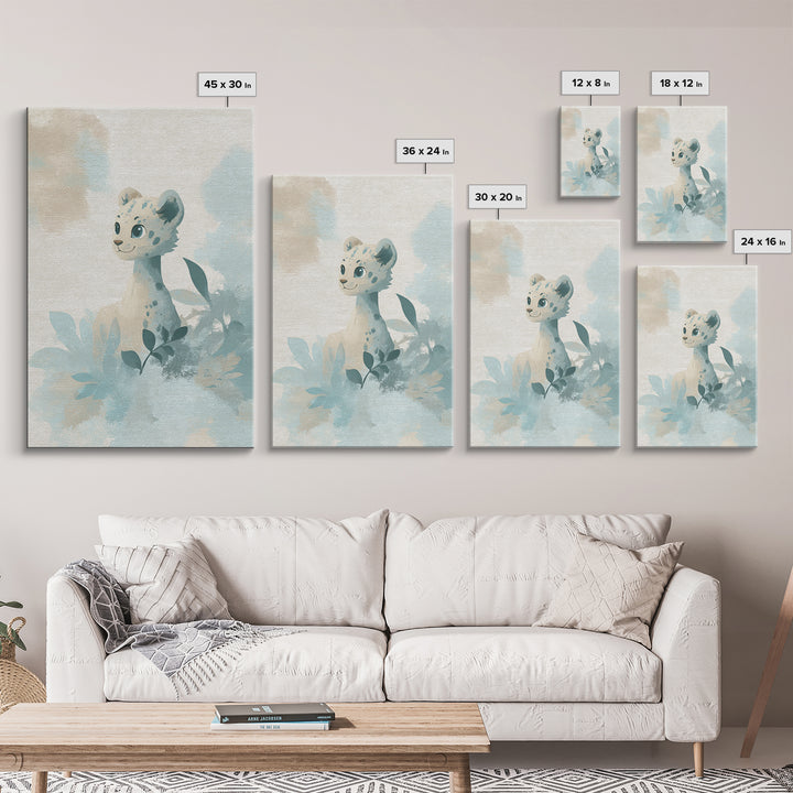 Cheerful Animal Dentist Themed Character Without Text Canvas Print, Dental Office Art, Luxury Decor, Office Decor, Calm, DOA-2x3-82