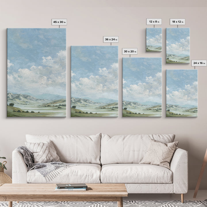Gentle Mountain Landscape Framed Canvas Print, Dental Office Art, Office Decor, Calm, Medical Art, Medical Office Decor, DOA-2x3-84