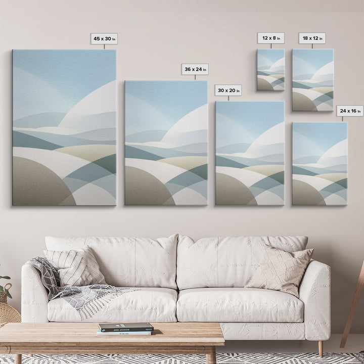 Clean Geometric Art Framed Canvas Print, Dental Office Art, Neutral Decor, Office Decor, Fine Art, Calm, Wall Art, Poster, DOA-2x3-88