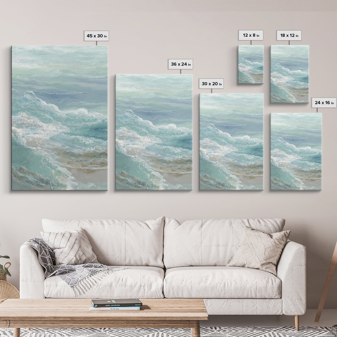 Calming Abstract Ocean Waves Canvas Print, Dental Office Art, Wall Decor, Office Decor, Fine Art, Calm, Contemporary Art, DOA-2x3-9