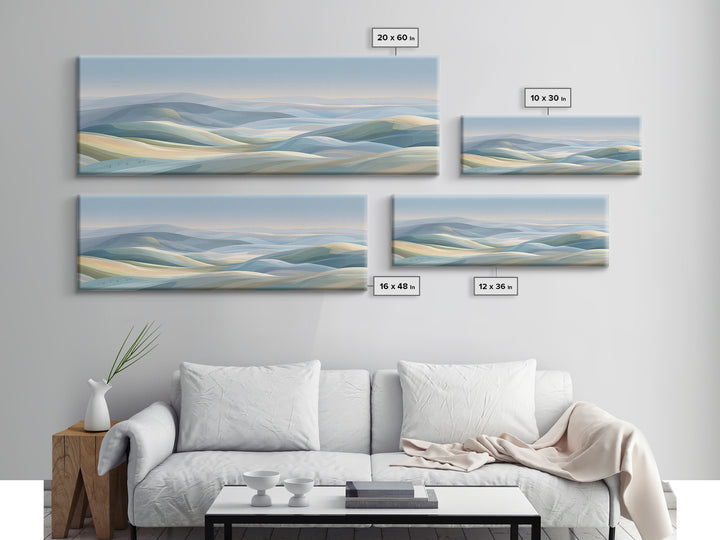 Soft Gradient Sunrise Framed Canvas Print, Dental Office Art, Tooth Art, Office Decor, Calm, Modern Decor, Fine Art Print, DOA-3x1-12