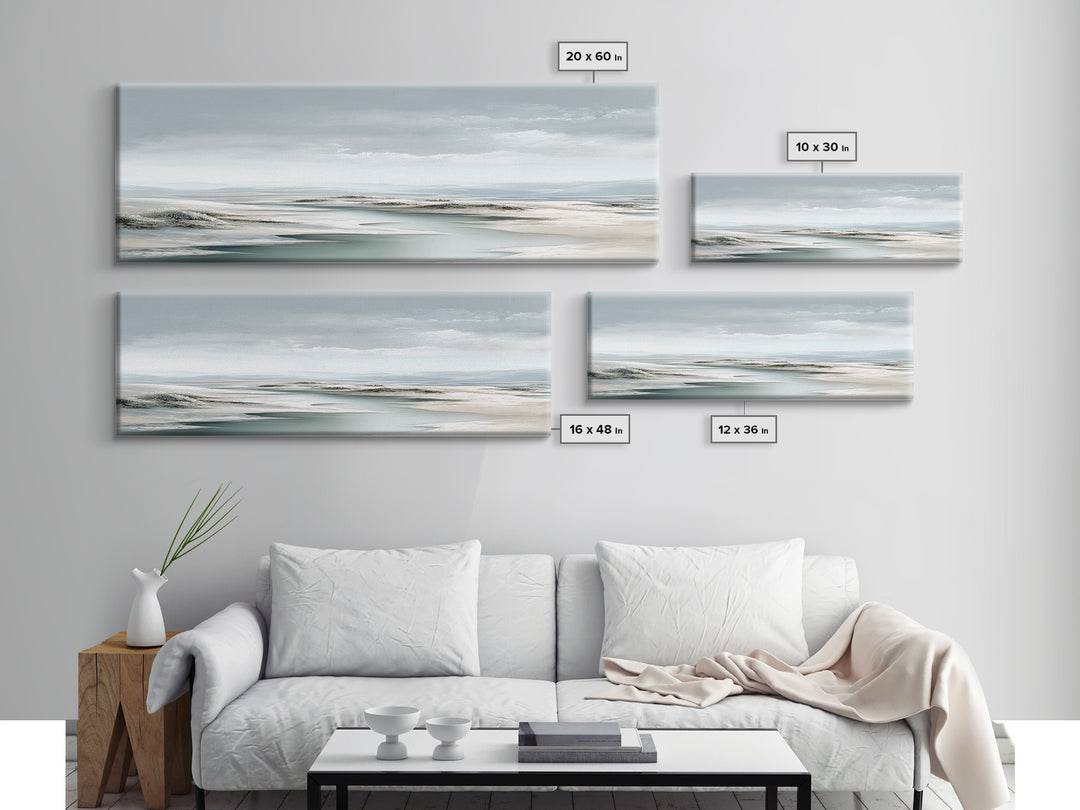 Quiet Coastal Dunes Canvas Print, Dental Office Art, Printable Digital, Office Decor, Calm, Neutral Decor, Modern Decor, DOA-3x1-14