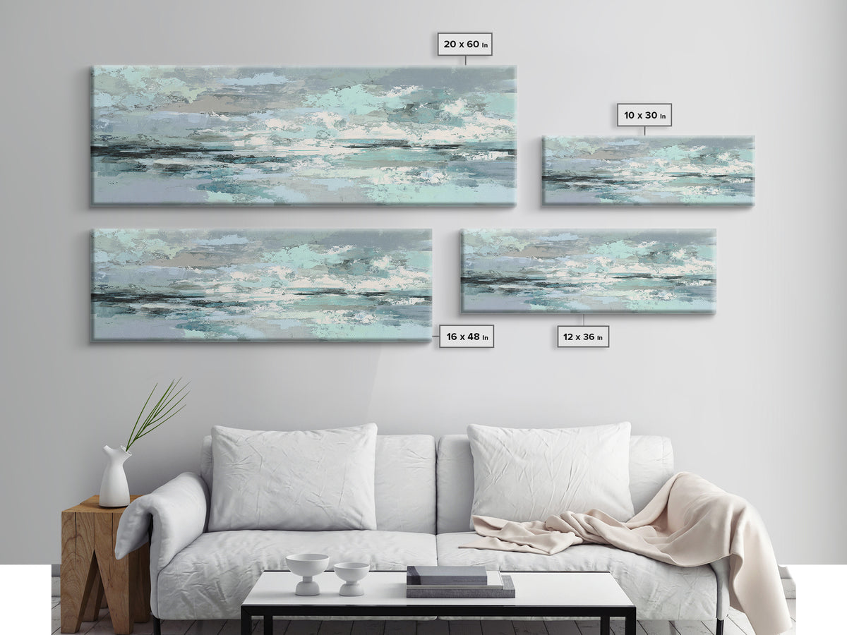 Clean Geometric Art Canvas Print, Dental Office Art, Science Art, Office Decor, Abstract Art, Calm, Boho Decor, DOA-3x1-24