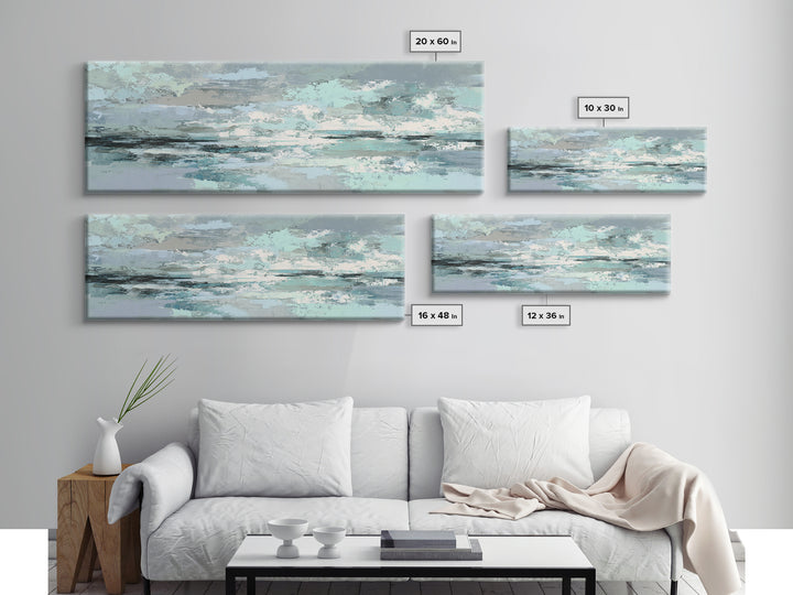 Clean Geometric Art Canvas Print, Dental Office Art, Science Art, Office Decor, Abstract Art, Calm, Boho Decor, DOA-3x1-24