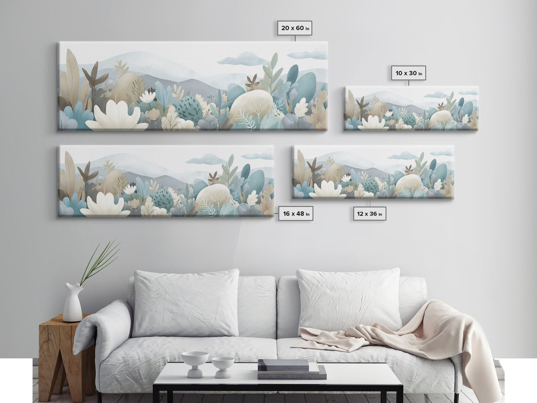 Happy Jungle Animals Canvas Print, Dental Office Art, Statement Artwork, Office Decor, Fine Art, Calm, Printable Wall Art, DOA-3x1-30