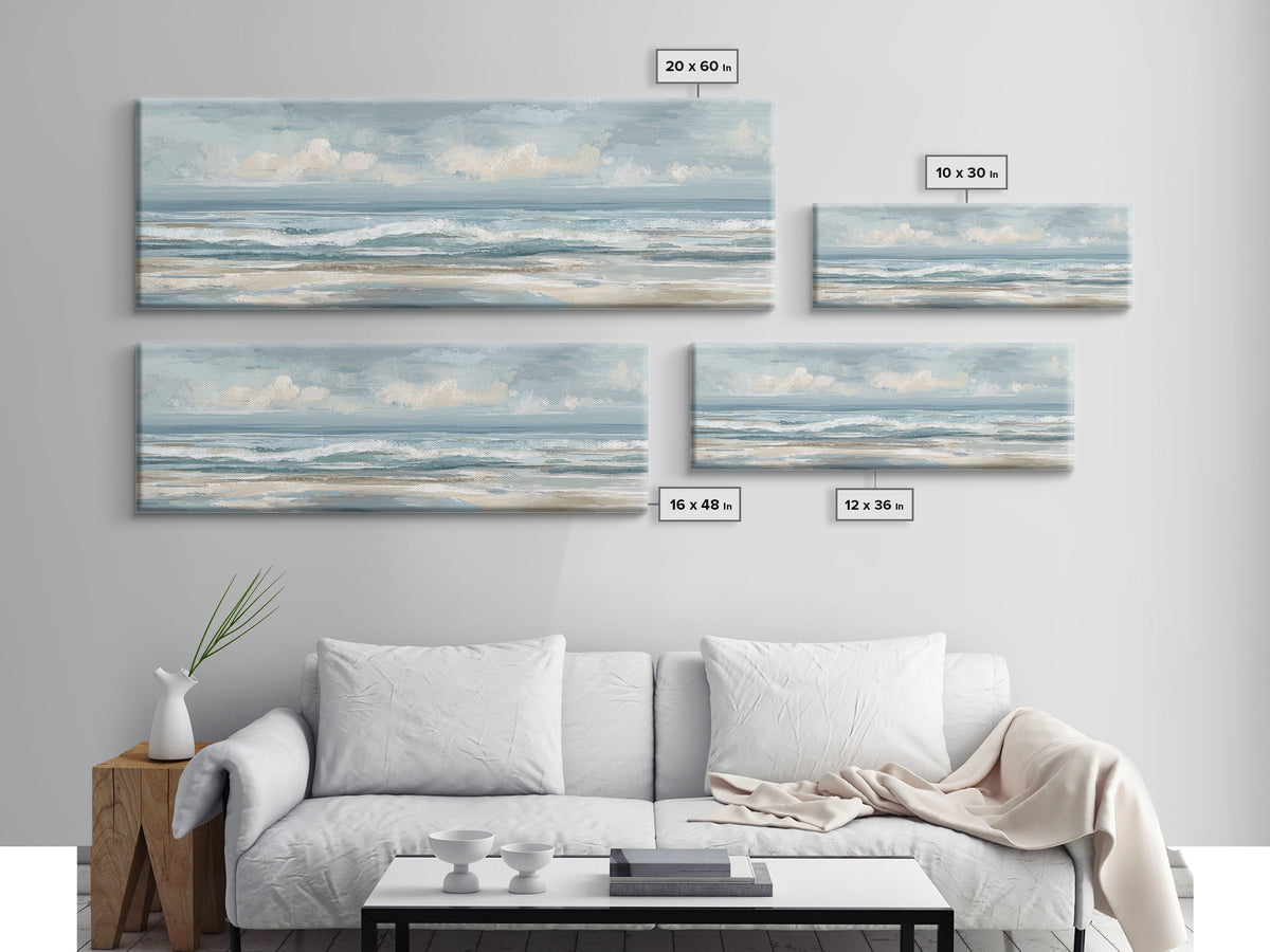 Calming Abstract Ocean Waves Canvas Print, Dental Office Art, Dental, Office Decor, Watercolor Art, Calm, Tooth Art, DOA-3x1-41