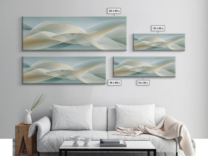 Minimal Smile Curve Abstract Canvas Print, Dental Office Art, Office Decor, Abstract Art, Calm, Medical Office Decor, DOA-3x1-45