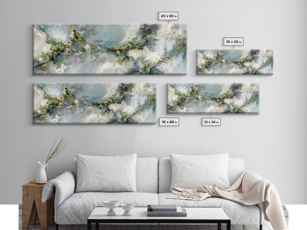 Clean Marble Texture Canvas Print, Dental Office Art, Office Decor, Oil Painting, Calm, Unique Wall Art, Minimalist Wall Art, DOA-3x1-88