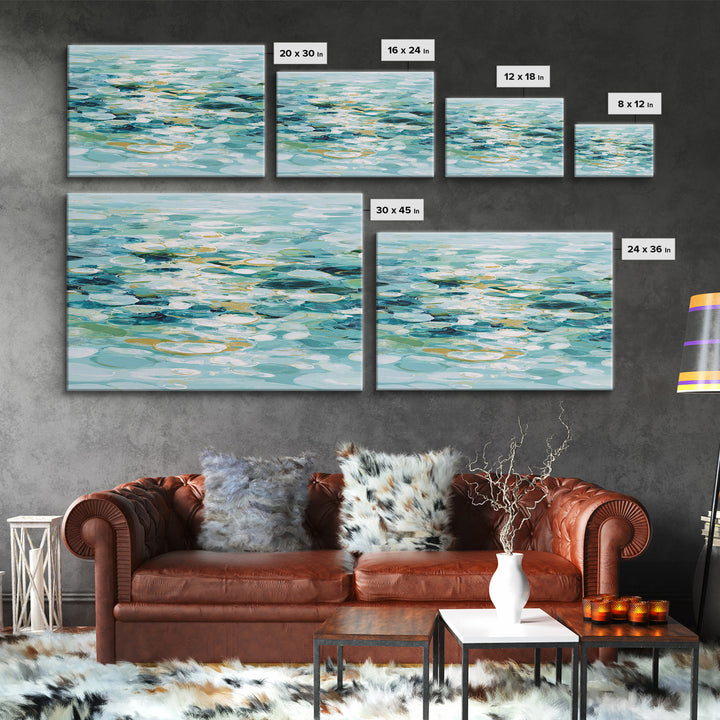 Abstract Water Ripple Pattern Canvas Print, Dental Office Art, Office Decor, Abstract Art, Calm, Dental Art, Digital Artwork, DOA-3x2-17