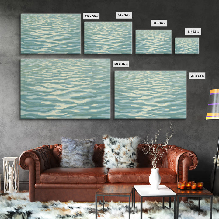 Abstract Water Ripple Pattern Framed Canvas Print, Dental Office Art, Unique Wall Art, Office Decor, Abstract Art, Calm, DOA-3x2-41