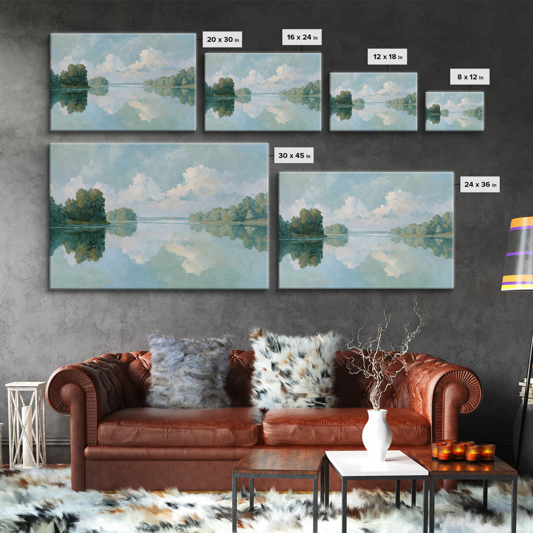 Sunlit Lake with Calming Reflections Canvas Print, Dental Office Art, Office Wall Art, Office Decor, Calm, Medical Decor, DOA-3x2-43