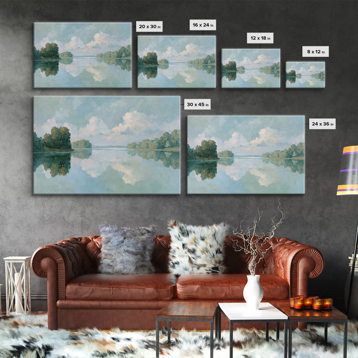 Sunlit Lake with Calming Reflections Canvas Print, Dental Office Art, Office Wall Art, Office Decor, Calm, Medical Decor, DOA-3x2-43
