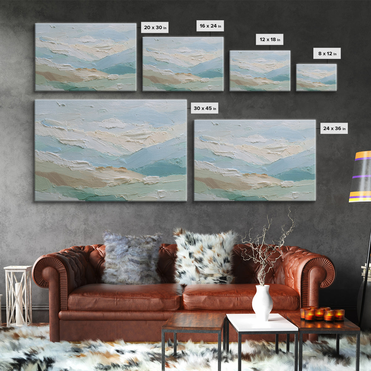 Gentle Mountain Landscape Canvas Print, Dental Office Art, Dental, Office Decor, Fine Art, Calm, Tooth Art, Dentistry Art, DOA-3x2-56