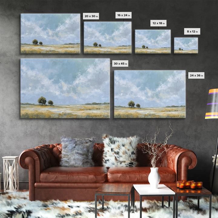 Peaceful Clouds over Open Meadow Canvas Print, Dental Office Art, Office Wall Art, Office Decor, Fine Art, Calm, Medical Decor, DOA-3x2-61