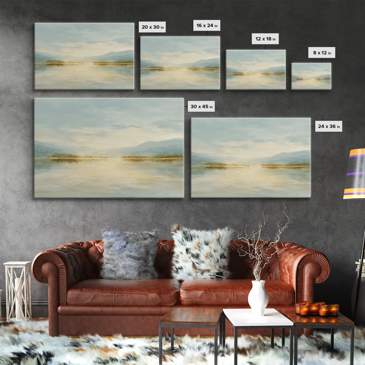 Sunlit Lake with Calming Reflections Canvas Print, Dental Office Art, Medical Office Decor, Office Decor, Fine Art, Calm, DOA-3x2-67