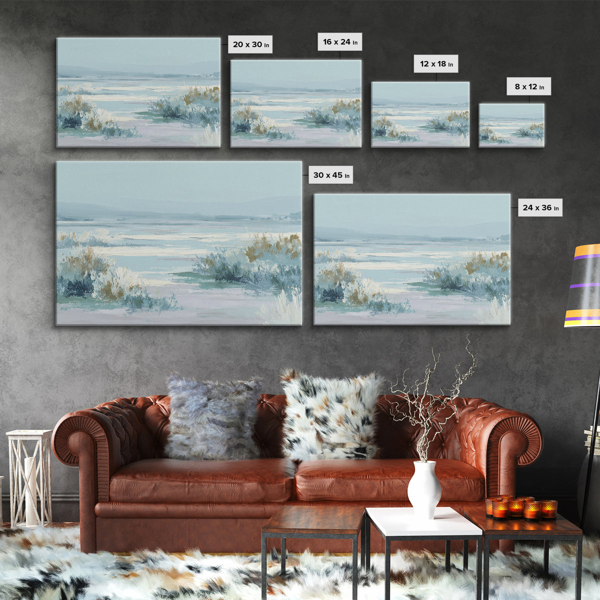 Quiet Coastal Dunes Framed Canvas Print, Dental Office Art, Office Decor, Oil Painting, Calm, Medical Art, Medical Office Decor, DOA-3x2-74