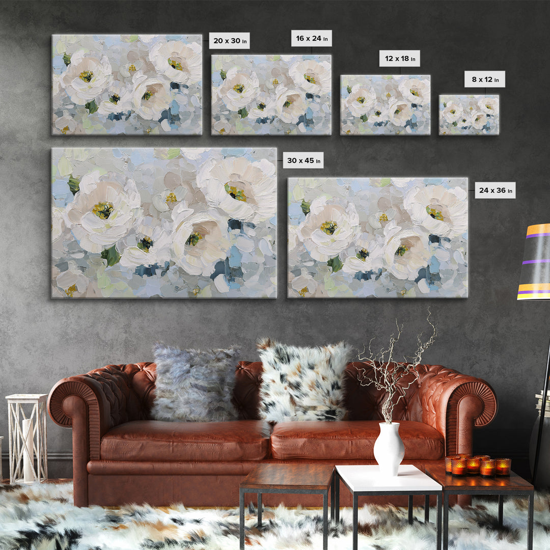 Sterile Modern Floral Painting Framed Canvas Print, Dental Office Art, Motivational Poster, Office Decor, Fine Art, Calm, DOA-3x2-87