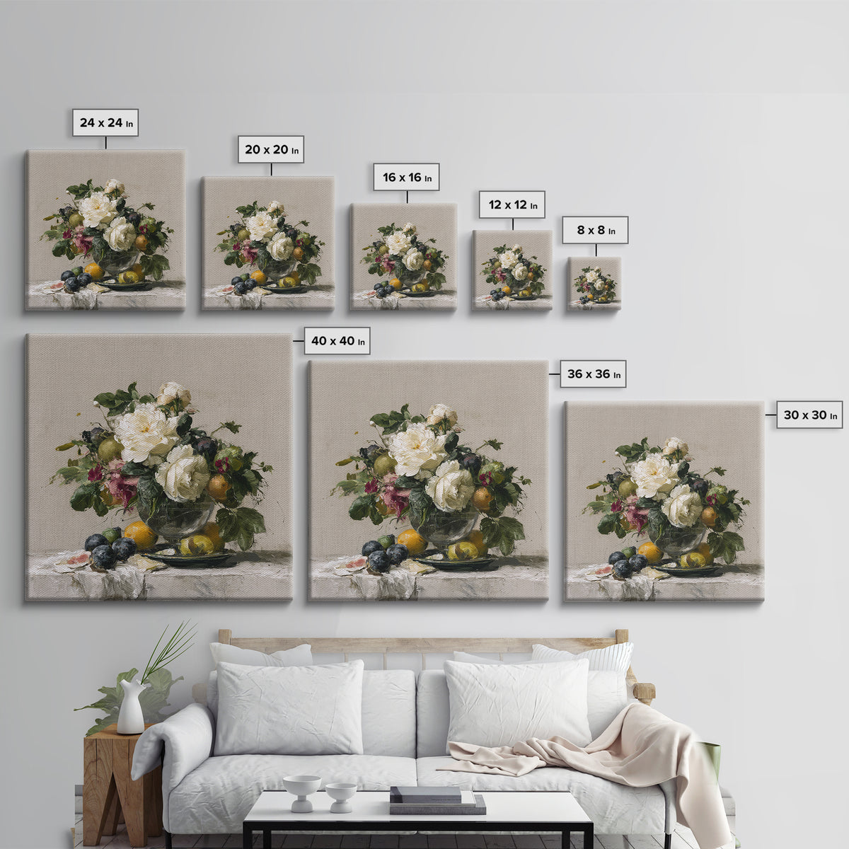 Classic Dutch Feast Arrangement Canvas Print, Dining Room Art, Fine Art Print, Dining Room Decor, Fine Art, Dining, Fall Decor, DRA-1x1-91