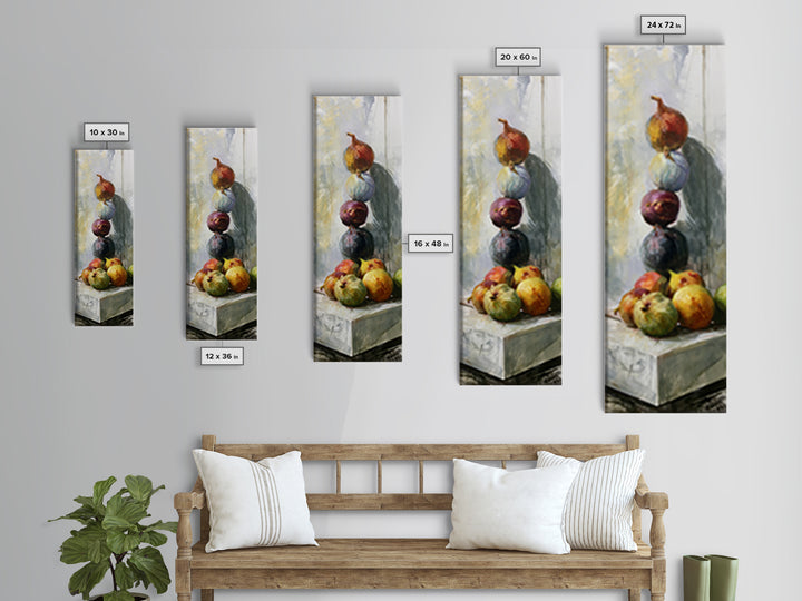 Figs on Marble Canvas Print, Dining Room Art, Bedroom Decor, Dining Room Decor, Dining 311, 3 Piece Wall Art, Set of Prints, DRA-1x3-11