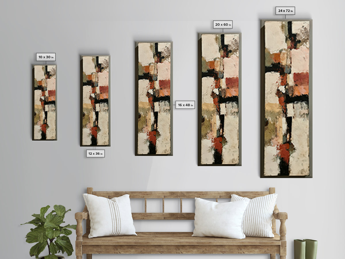 Abstract Composition in Appetite Friendly Warm Tones Canvas Print, Dining Room Art, Food Art, Dining Room Decor, Abstract Art, DRA-1x3-16