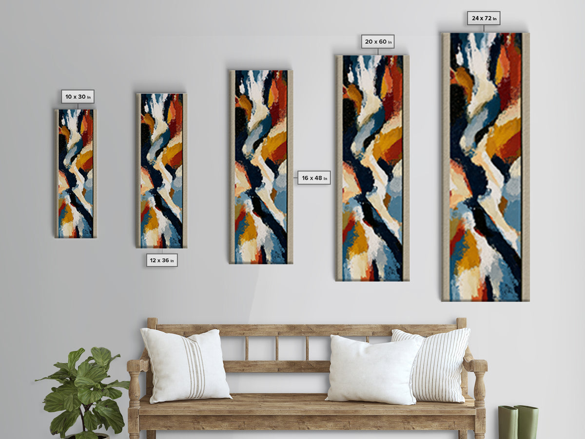 Abstract Composition in Appetite Friendly Warm Tones Canvas Print, Dining Room Art, Home Decor, Dining Room Decor, Dining, DRA-1x3-64