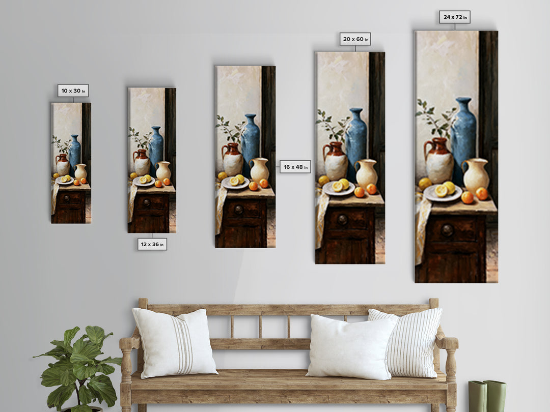 Sunlit Farmhouse Table Objects Without Room View Canvas Print, Dining Room Art, Wall Decor, Dining Room Decor, Fine Art, Dining, DRA-1x3-77