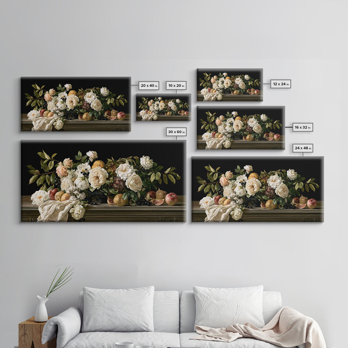 Classic Dutch Feast Arrangement Canvas Print, Dining Room Art, Printable Art, Dining Room Decor, Dining, Coastal Wall Art, DRA-2x1-63