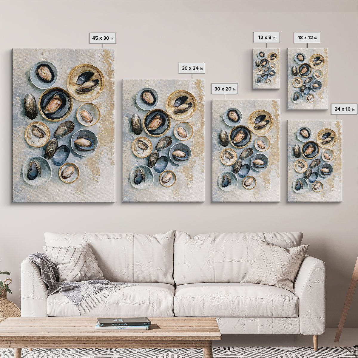 French Bistro Food Illustration Without Text Canvas Print, Dining Room Art, Fine Art Print, Dining Room Decor, Dining, DRA-2x3-18