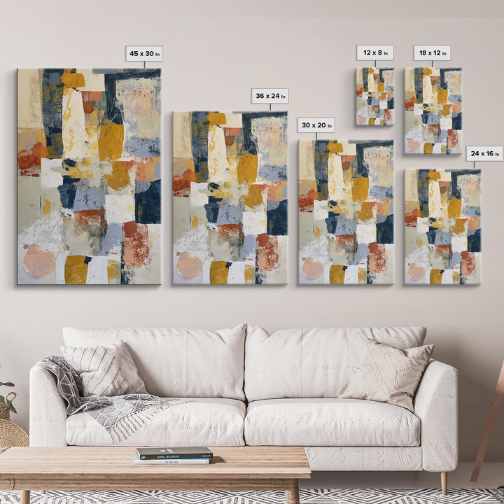 Abstract Composition in Appetite Friendly Warm Tones Canvas Print, Dining Room Art, Printable Art, Dining Room Decor, Dining, DRA-2x3-36