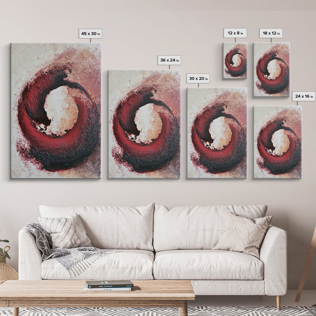 Abstract Red Wine Swirl Canvas Print, Dining Room Art, Boho Decor, Dining Room Decor, Fine Art, Dining, Printable Wall Art, DRA-2x3-50