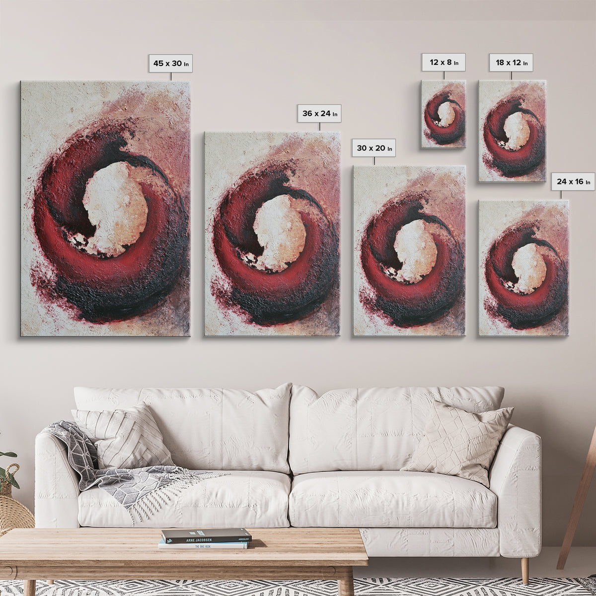 Abstract Red Wine Swirl Canvas Print, Dining Room Art, Boho Decor, Dining Room Decor, Fine Art, Dining, Printable Wall Art, DRA-2x3-50