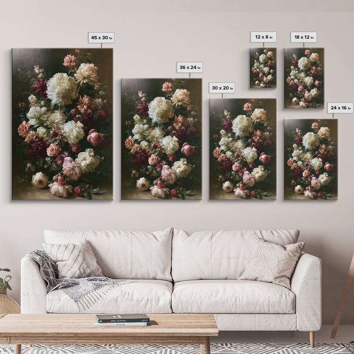 Large Floral Centerpiece Canvas Print, Dining Room Art, Contemporary Art, Dining Room Decor, Fine Art, Dining, Digital Print, DRA-2x3-58